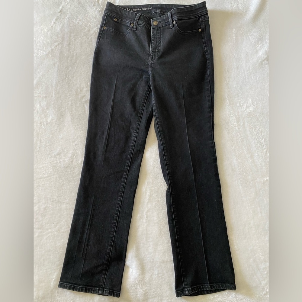 TALBOTS Flawless High-Rise‎ Barely Boot Black Jeans Size 6P